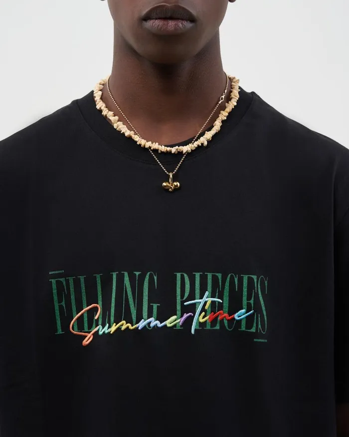 WomenMen Filling Pieces TShirts and Shirts Tee Summertime Black