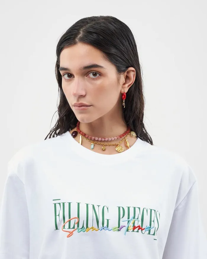 WomenMen Filling Pieces TShirts and Shirts Tee Summertime White