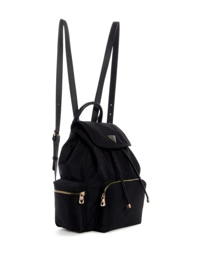 WomenMen GUESS Handbags Eco Gemma Backpack Black Floral Print