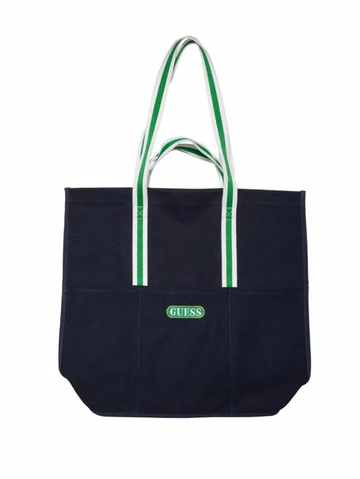 WomenMen GUESS Handbags GUESS Originals Vintage Logo Tote Blackened Blue