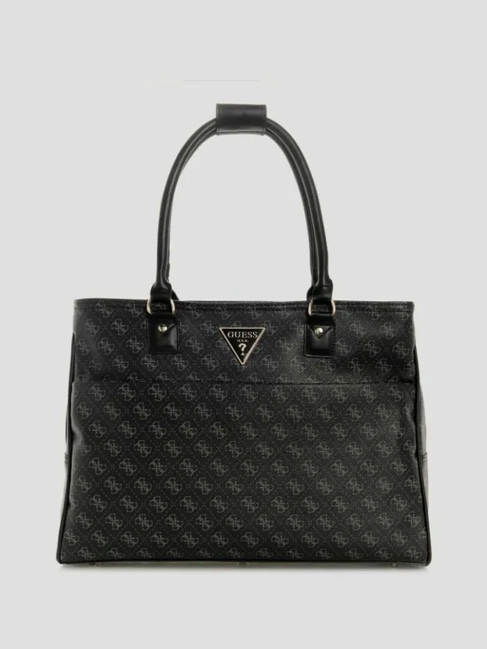 WomenMen GUESS Handbags Jesco Quattro G Shopper Tote Coal Multi