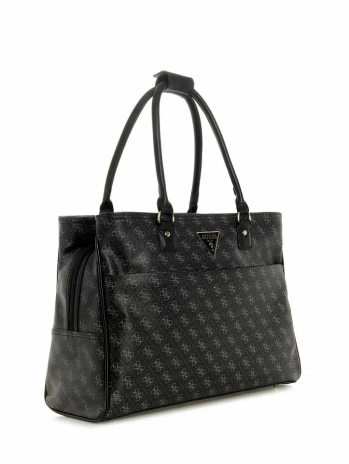 WomenMen GUESS Handbags Jesco Quattro G Shopper Tote Coal Multi