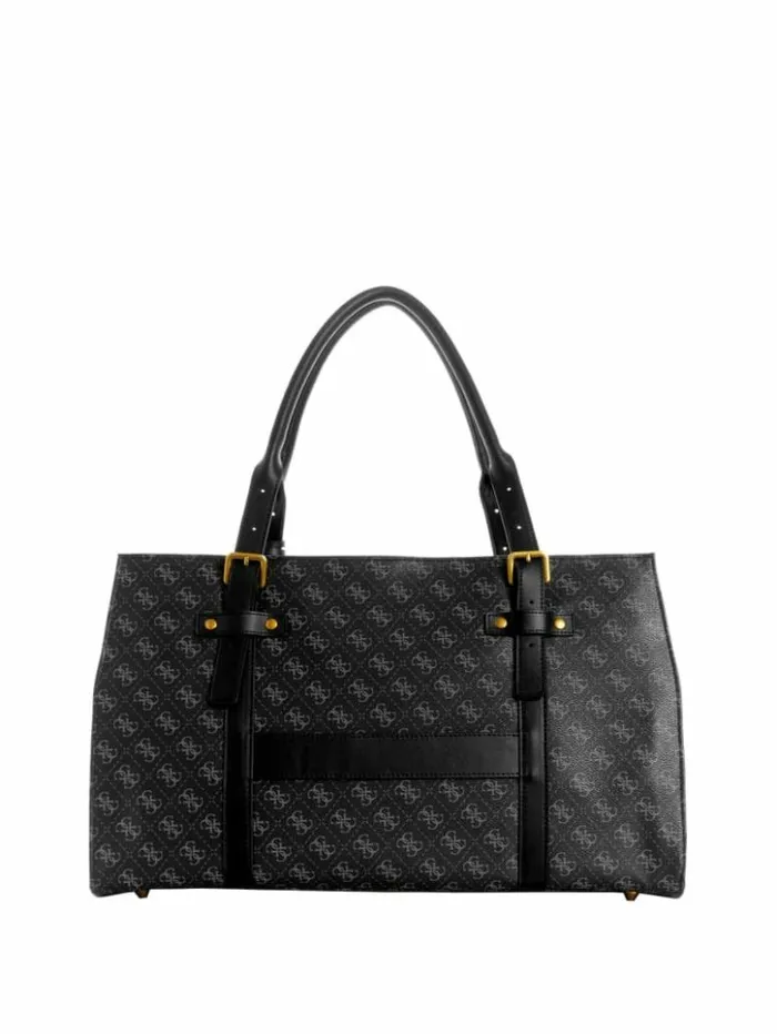 WomenMen GUESS Handbags Jesco Weekender Duffle Bag Coal Multi