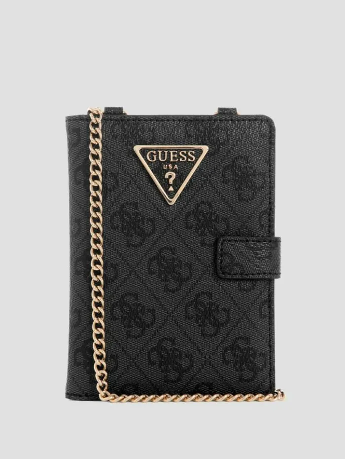 WomenMen GUESS Handbags Laurel Chain Passport Case Cloud Wash