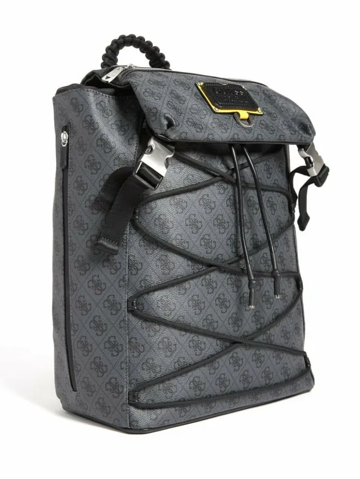 WomenMen GUESS Handbags Salameda Backpack Black Floral Print