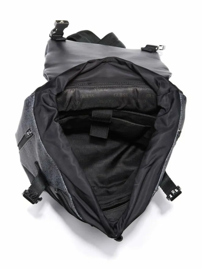 WomenMen GUESS Handbags Salameda Backpack Black Floral Print