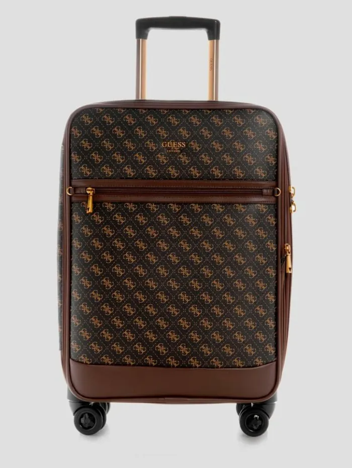 WomenMen GUESS Luggage and Travel Bags Keith 20034 8Wheel Suitcase Brown