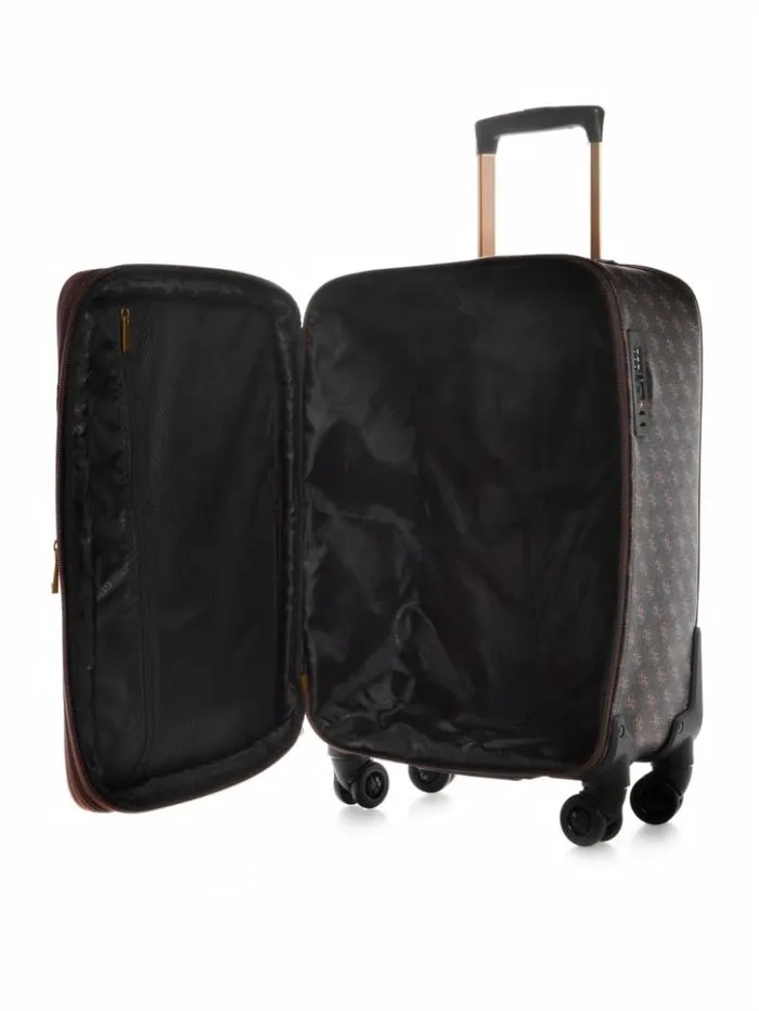 WomenMen GUESS Luggage and Travel Bags Keith 20034 8Wheel Suitcase Brown
