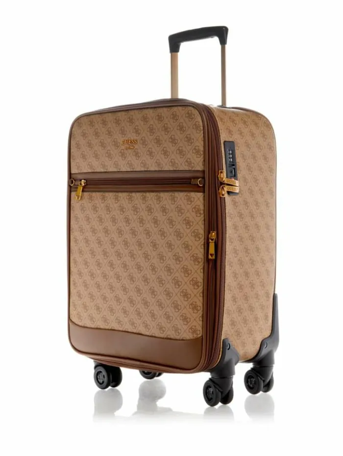 WomenMen GUESS Luggage and Travel Bags Keith 20034 8Wheel Suitcase Latte