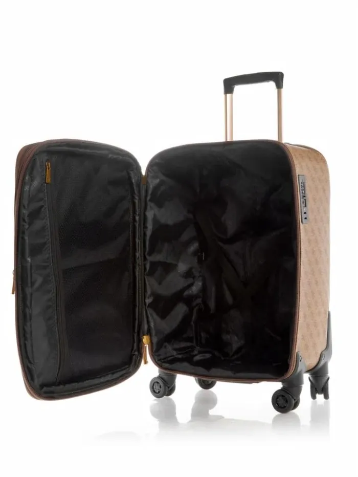 WomenMen GUESS Luggage and Travel Bags Keith 20034 8Wheel Suitcase Latte