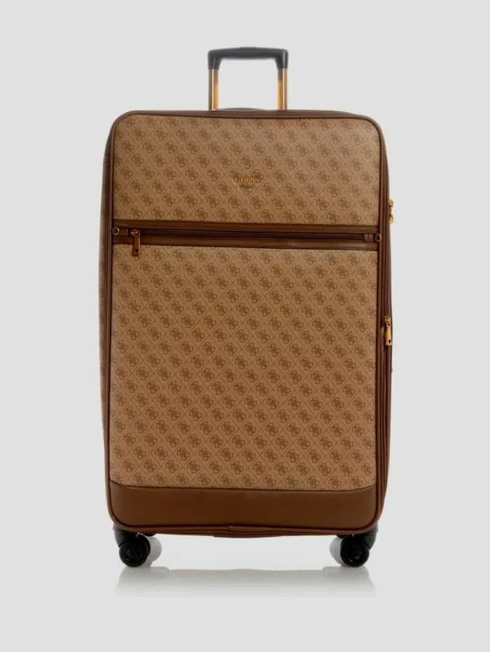 WomenMen GUESS Luggage and Travel Bags Keith 28034 8Wheel Suitcase Latte