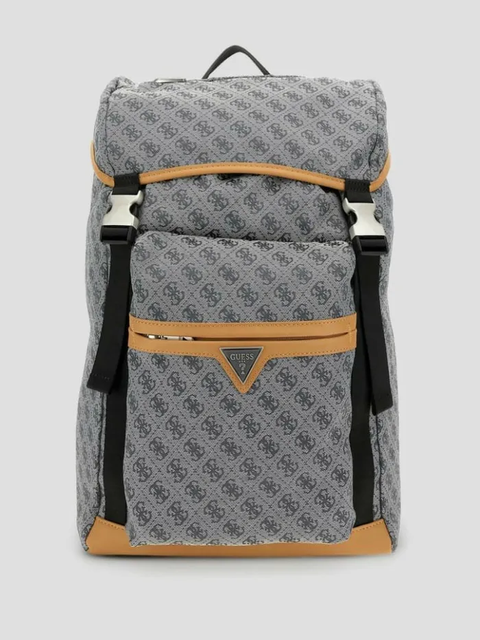 WomenMen GUESS Luggage and Travel Bags Vezzola Jacquard Backpack Blue