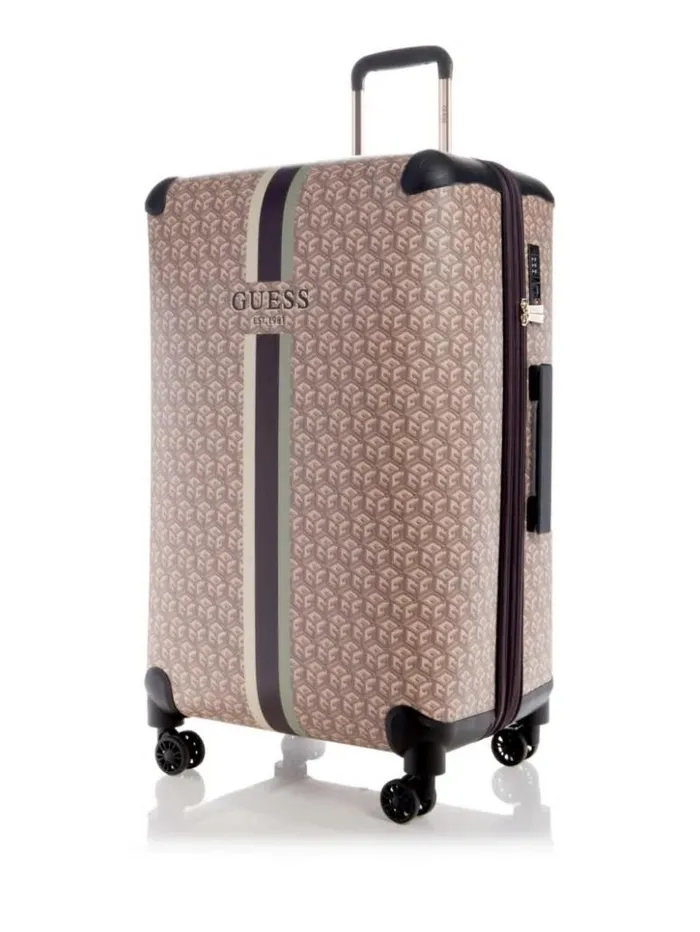 WomenMen GUESS Luggage and Travel Bags Wilder G Cube 28034 8Wheel Suitcase Espresso Logo WomenMen GUESS Luggage and Travel Bags Wilder G Cube 28034 8Wheel Suitcase Espresso Logo