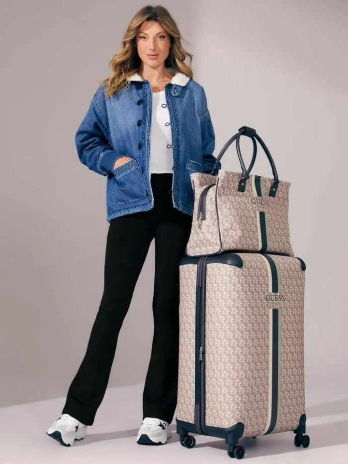 WomenMen GUESS Luggage and Travel Bags Wilder G Cube Shopper Tote Espresso Logo WomenMen GUESS Luggage and Travel Bags Wilder G Cube Shopper Tote Espresso Logo