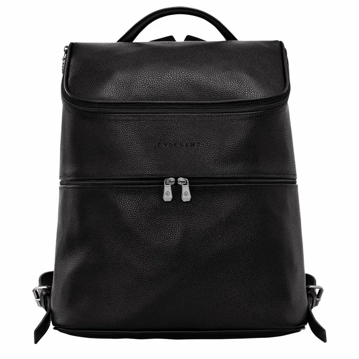 WomenMen Le Foulonn Backpack Black Longchamp Backpacks