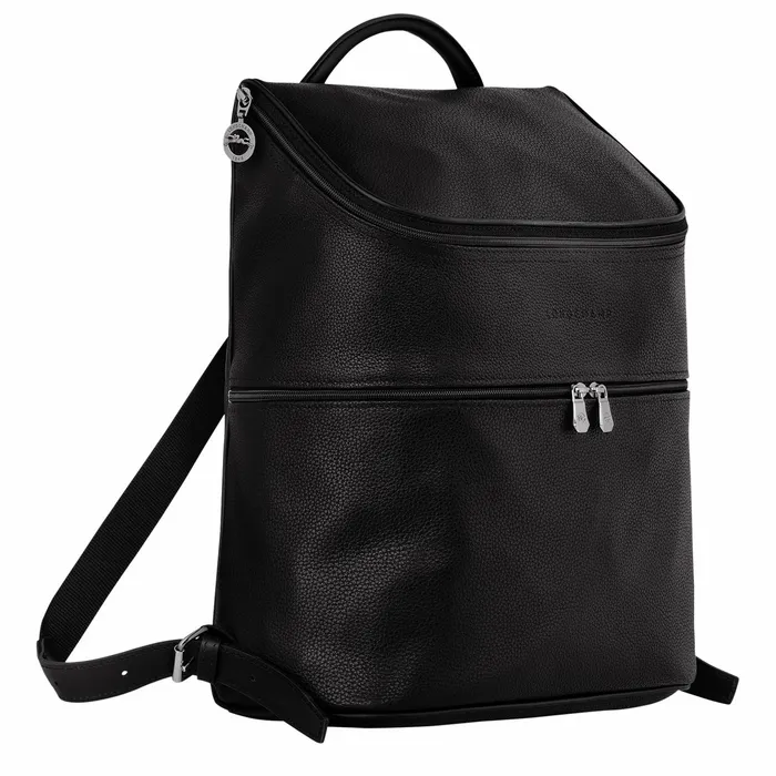 WomenMen Le Foulonn Backpack Black Longchamp Backpacks