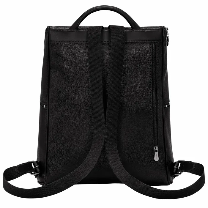 WomenMen Le Foulonn Backpack Black Longchamp Backpacks