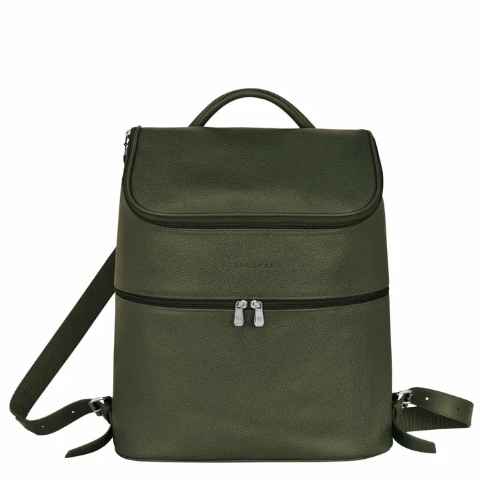 WomenMen Le Foulonn Backpack Khaki Longchamp Backpacks