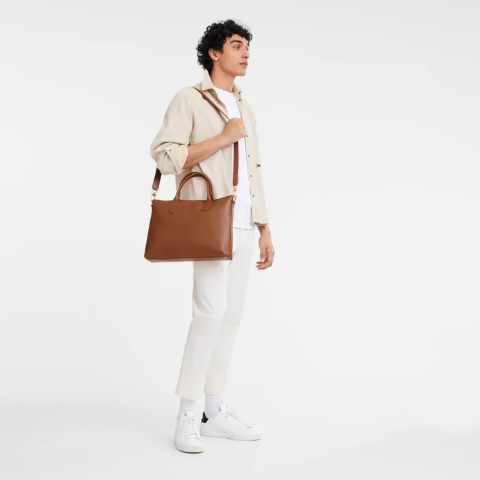 WomenMen Le Foulonn S Briefcase Caramel Longchamp Briefcase