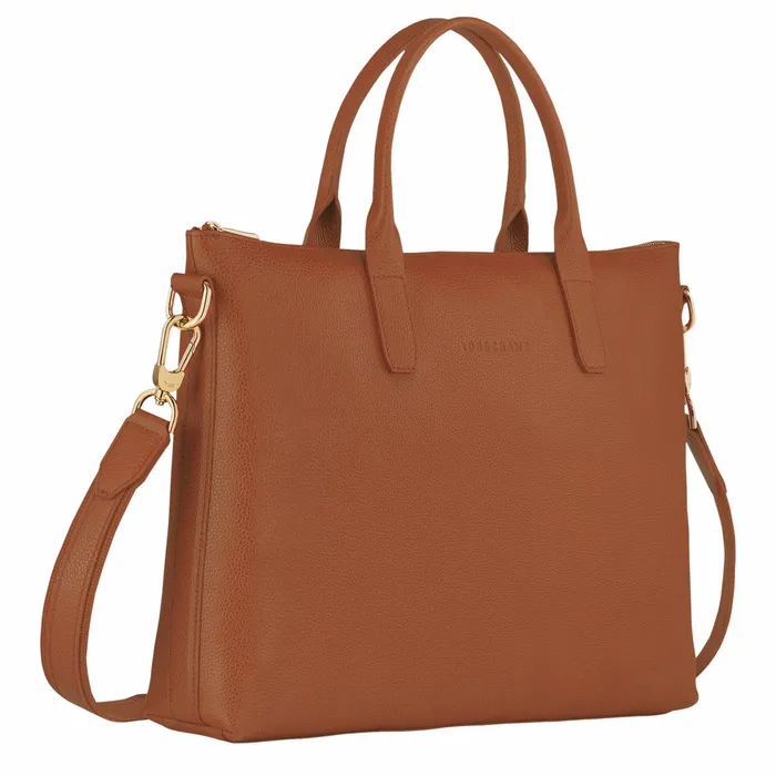 WomenMen Le Foulonn S Briefcase Caramel Longchamp Briefcase