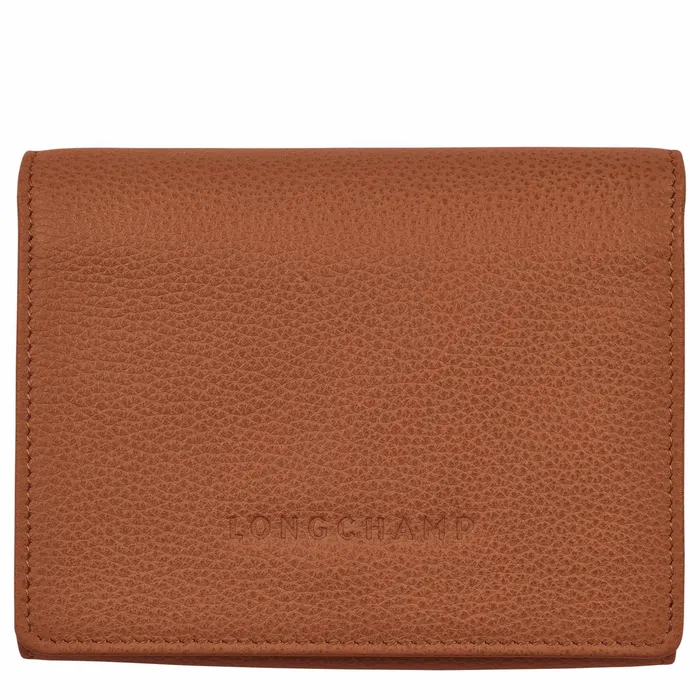 WomenMen Le Foulonn Wallet Caramel Longchamp Leather Wallets