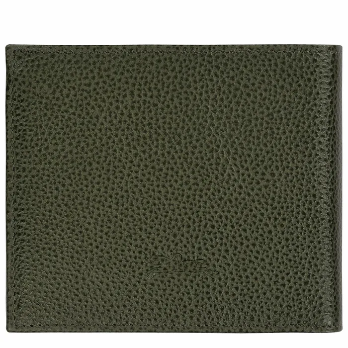WomenMen Le Foulonn Wallet Khaki Longchamp Leather Wallets