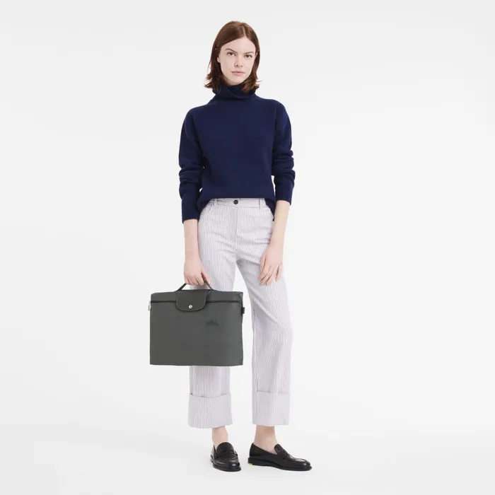 WomenMen Le Pliage Green S Briefcase Graphite Longchamp Briefcase