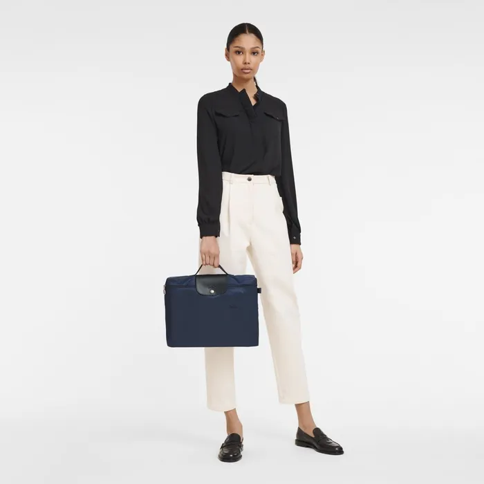 WomenMen Le Pliage Green S Briefcase Navy Longchamp Briefcase