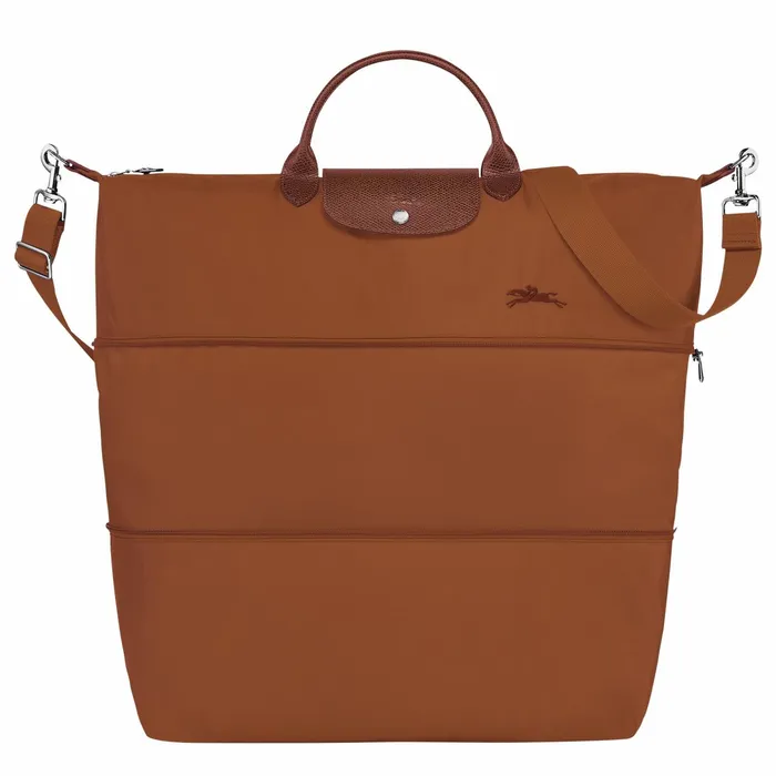 WomenMen Le Pliage Green Travel Bag Expandable Cognac Longchamp Travel Bags