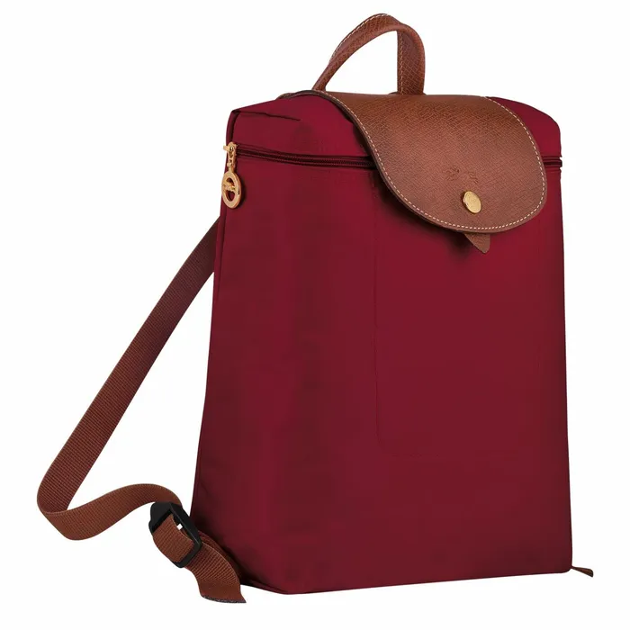 WomenMen Le Pliage Original M Backpack Red Longchamp Backpacks