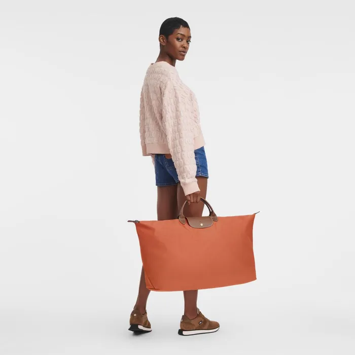 WomenMen Le Pliage Original M Travel Bag Orange Longchamp Travel Bags