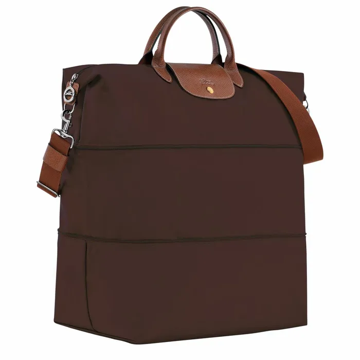 WomenMen Le Pliage Original Travel Bag Expandable Ebony Longchamp Travel Bags