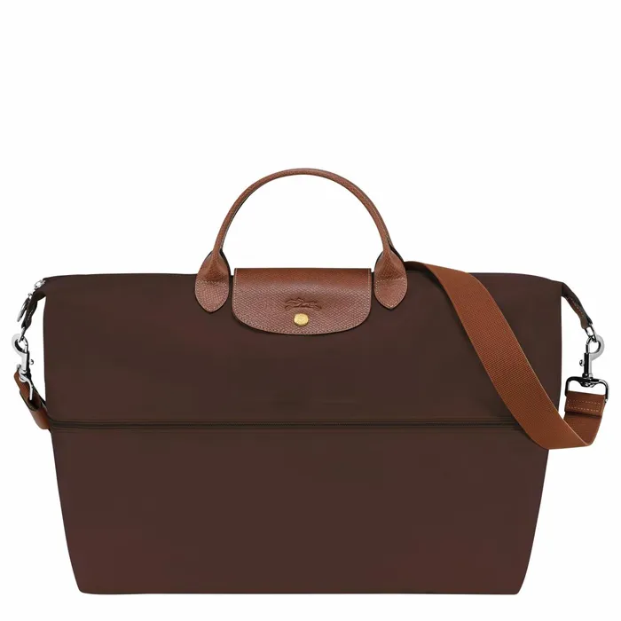 WomenMen Le Pliage Original Travel Bag Expandable Ebony Longchamp Travel Bags