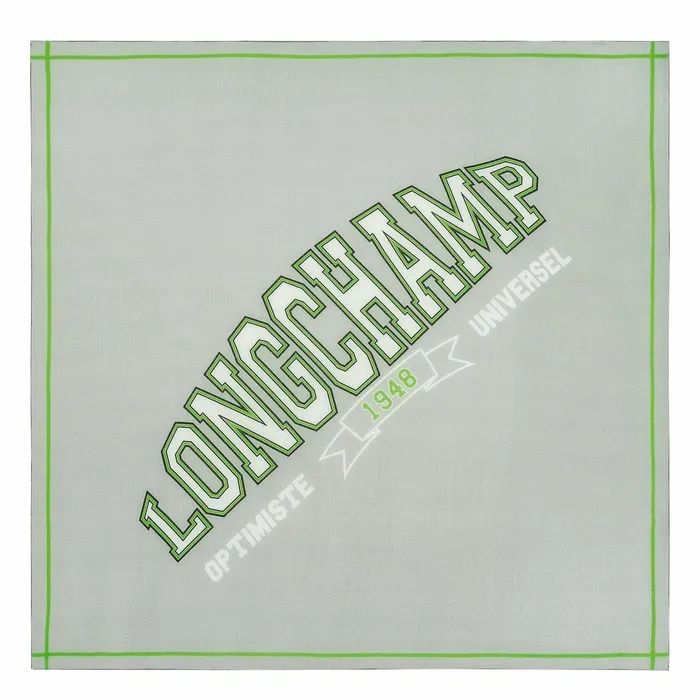WomenMen Le Pliage University Scarf Grey Longchamp Stoles