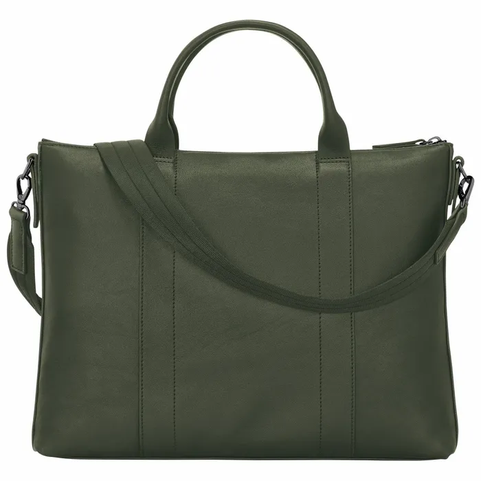 WomenMen Longchamp 3D Briefcase Khaki Longchamp Briefcase