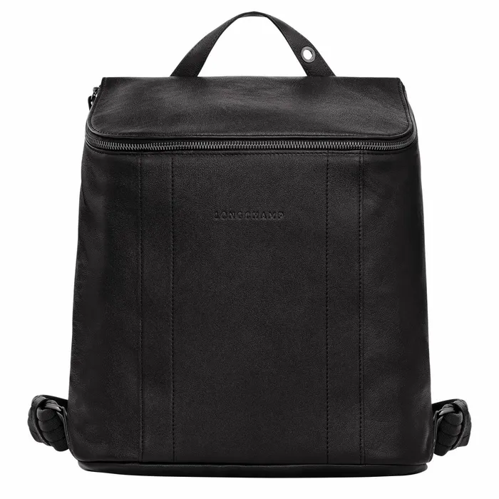 WomenMen Longchamp 3D M Backpack Black Longchamp Backpacks