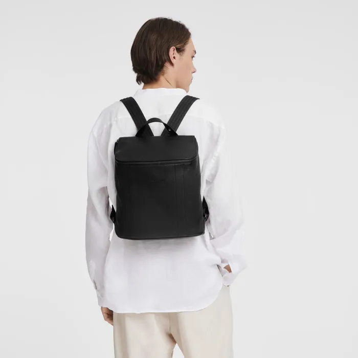 WomenMen Longchamp 3D M Backpack Black Longchamp Backpacks