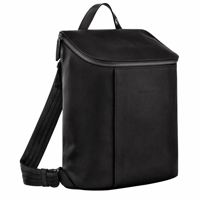 WomenMen Longchamp 3D M Backpack Black Longchamp Backpacks