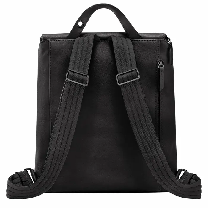 WomenMen Longchamp 3D M Backpack Black Longchamp Backpacks