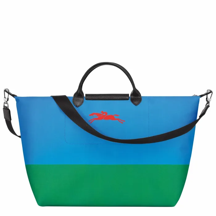WomenMen Longchamp X Robert Indiana Travel Bag Red Longchamp Travel Bags