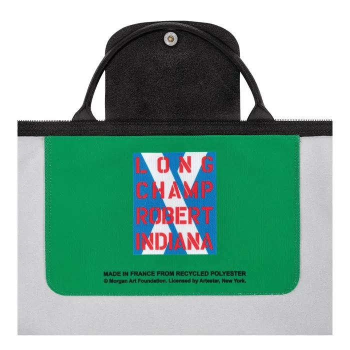 WomenMen Longchamp X Robert Indiana Travel Bag Red Longchamp Travel Bags