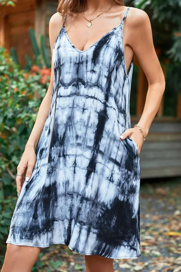 Women Midi Dresses Cupshe Cofete Tie Dye AShape Dress Multicolor