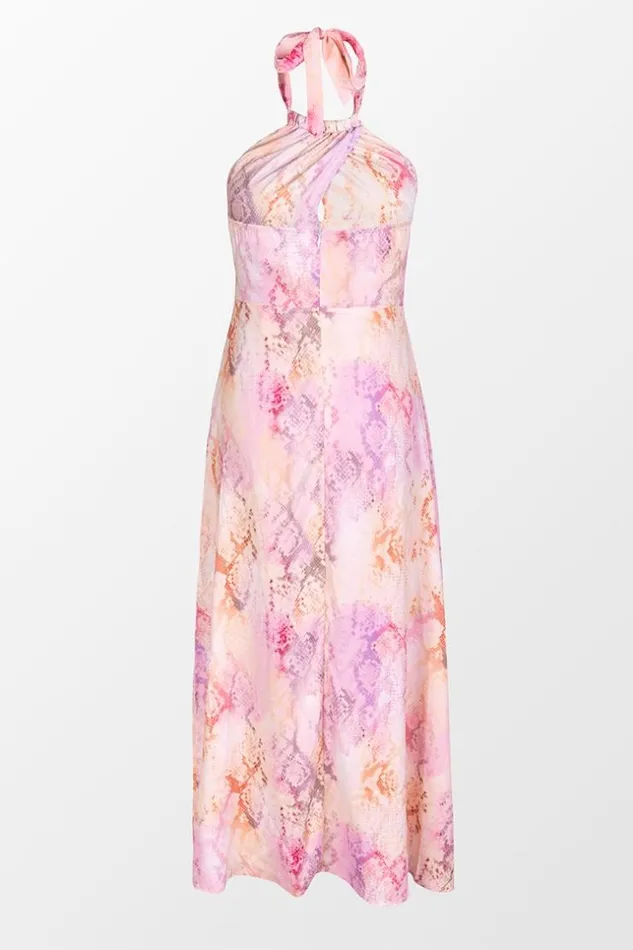Women Midi Dresses Cupshe Viper Room Halter Maxi Dress Multicolor
