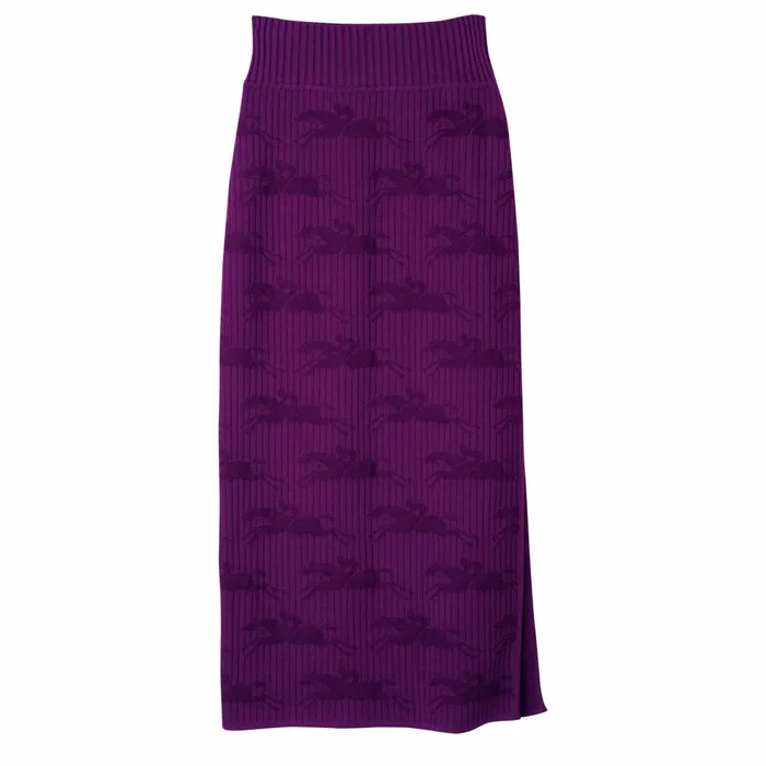 Women Midi Skirt Violet Longchamp Dresses and Skirts