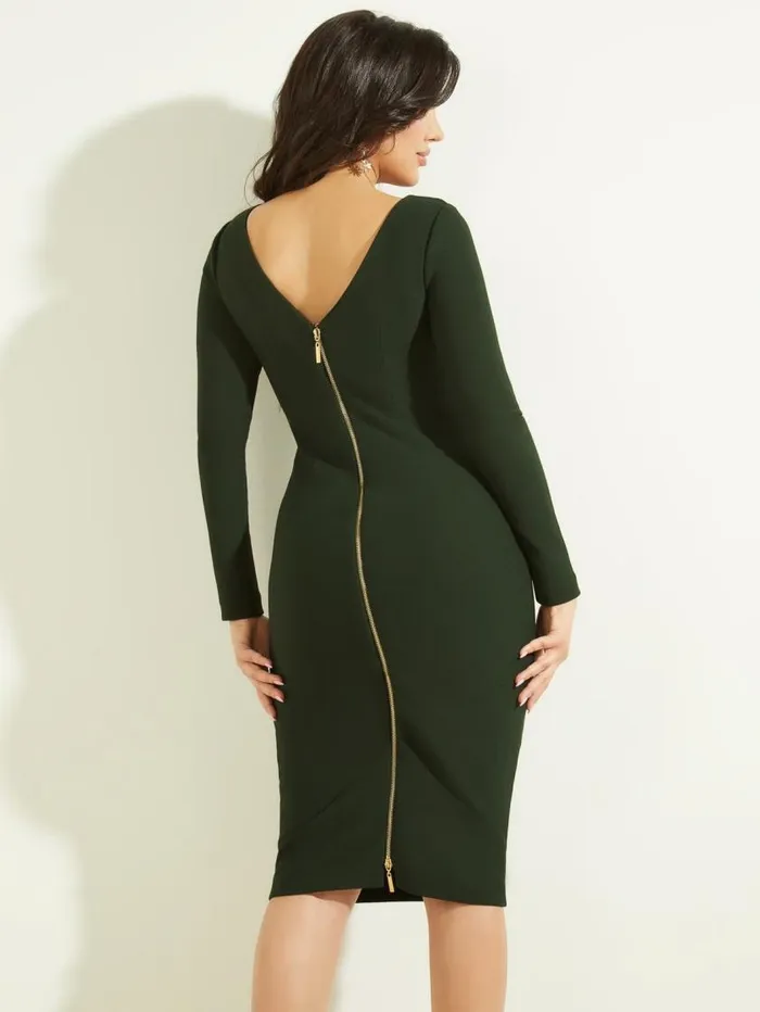 Women Mimi Pencil Dress Chenille Green Marciano Dresses Women Mimi Pencil Dress Chenille Green Marciano Dresses