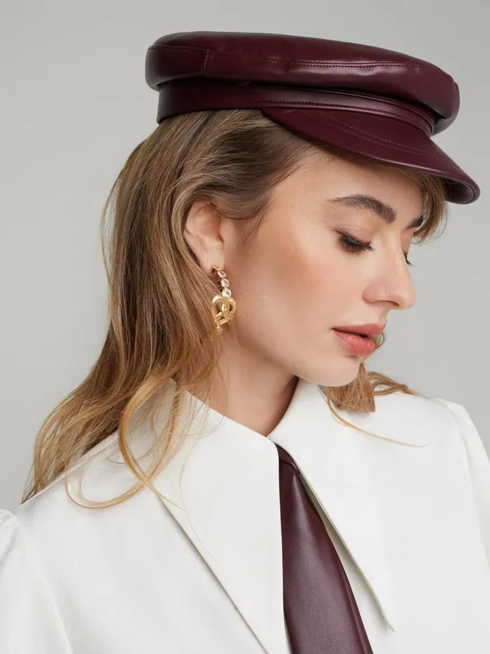 Women Mirabel Faux Leather Hat Nana Jacqueline Hats