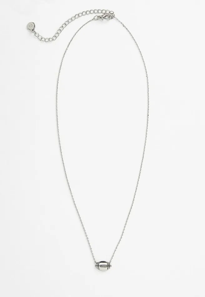 Women Navy And Orange Carded Football Necklace Maurices Jewelry