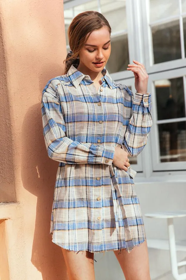 Women New In Dresses Cupshe Giana Mini Length Button Shift Tie Dress Multicolor