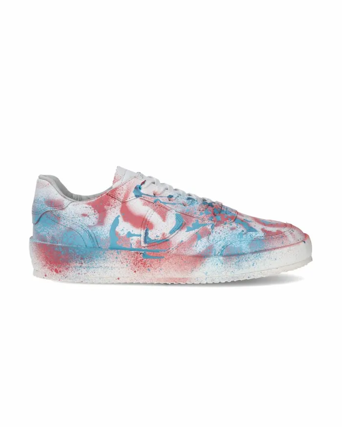 Women Nice Sneakers White Azure Pink Shoes Philippe Model Paris Street