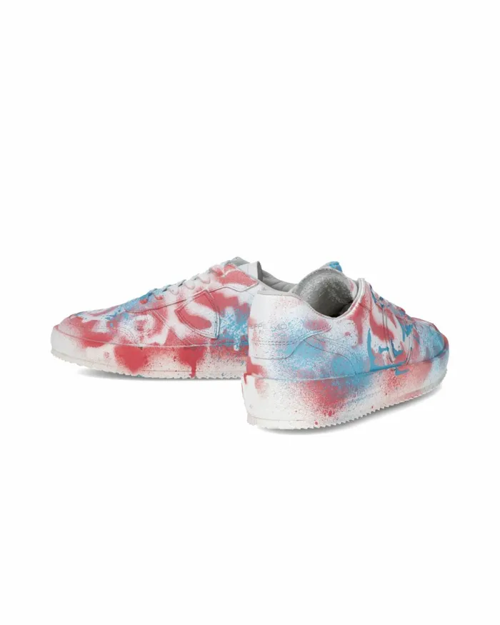 Women Nice Sneakers White Azure Pink Shoes Philippe Model Paris Street